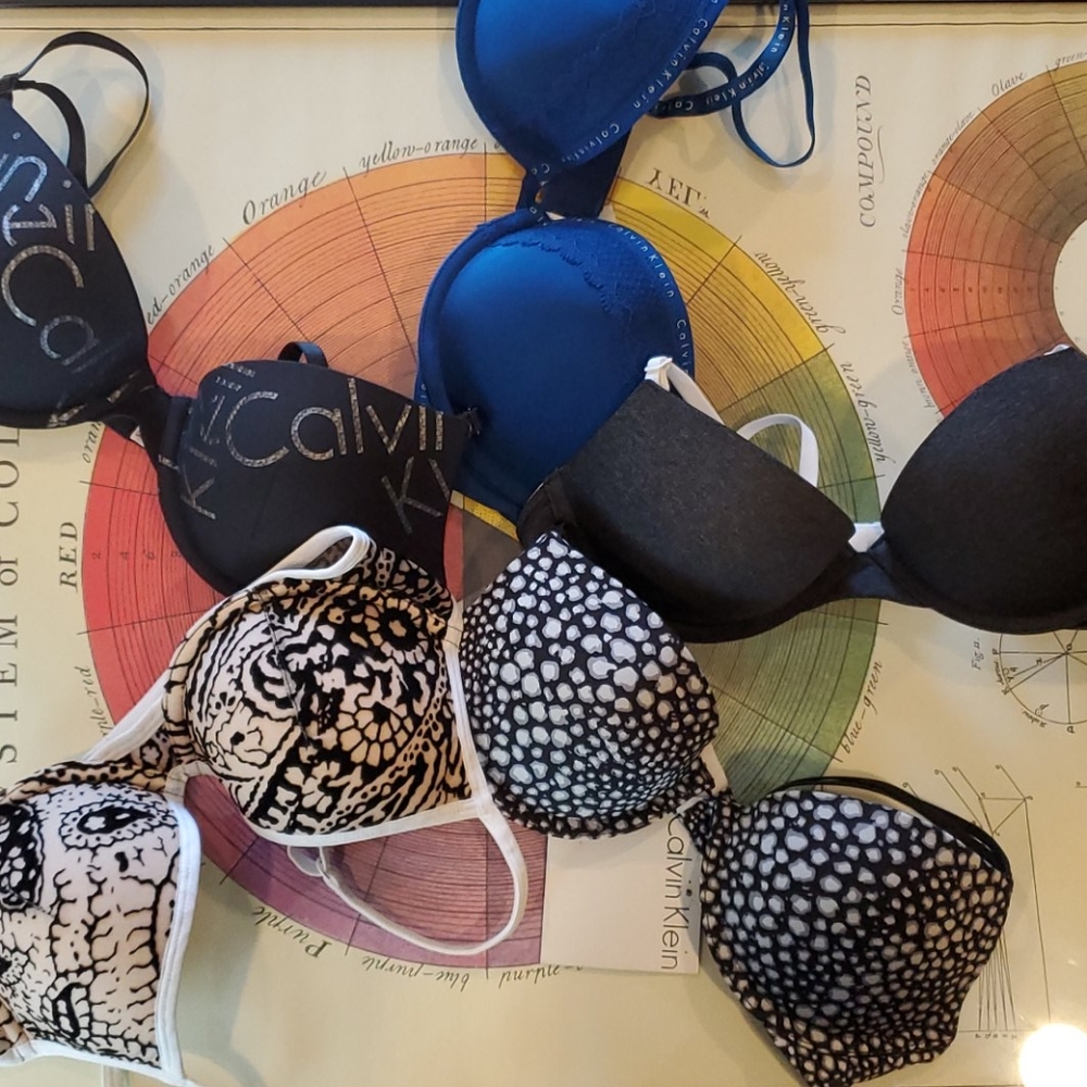 Calvin Klein bundle of push up lined bras 34B NEW